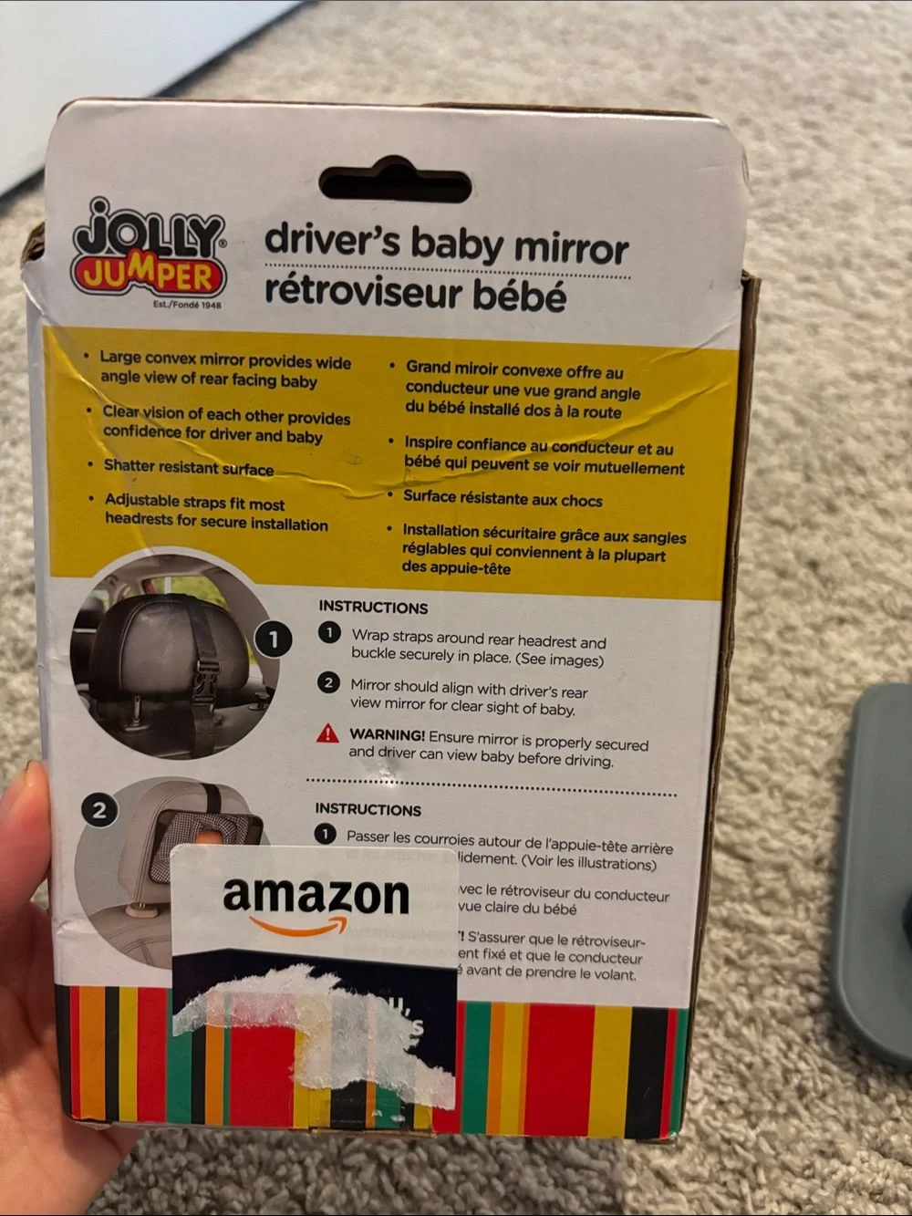 Drivers Baby Mirror - Black Strap
